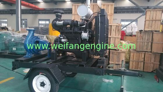 Trailer type Diesel Water Pump Set With DCEC Diesel Engines For Agriculture irrigation