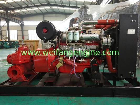 3000rpm  6BD-Z diesel engine prime power 120KW for power of  the fire fighting pump in red